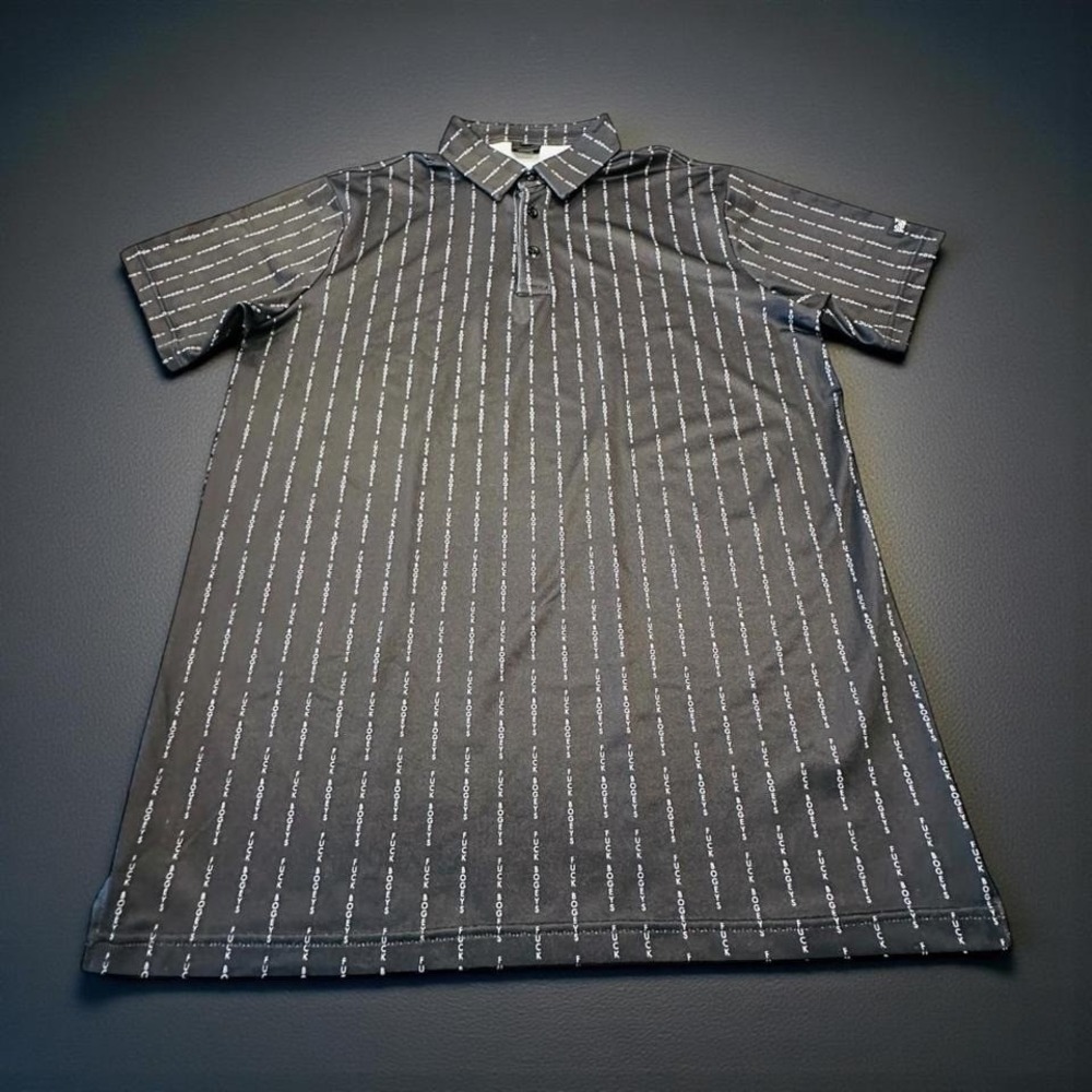 Golf Gods Shirt Mens Large Polo F Bogeys Short Sleeve Cool Tech Performance